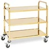 Royal Catering Maitinimo padavėjo serviravimo vežimėlis 3 lentynos 89,5 x 49,5 cm iki 240 kg - auksinis