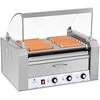 Skrudintuvas Ritininis ritininis grilis su dangteliu ir kaitinimo stalčiumi bandelėms 16 HotDog dešrelių 2200W 230V Royal Catering