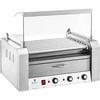 Skrudintuvas Ritininis ritininis grilis su dangteliu ir kaitinimo stalčiumi bandelėms 16 HotDog dešrelių 2200W 230V Royal Catering