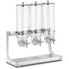 Royal Catering Saldainių ryžių dribsnių dozatorius, skaidrus, trigubas, 10,5 l