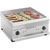 Royal Catering Kepsninė dviguba lygi, grioveliais grioveliais su riebalų stalčiumi 230 V 2x 3200 W