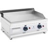 Royal Catering Dvigubas lygus reguliuojamas nerūdijančio plieno dujinis grilis gamtinėms dujoms 2x 3,1 kW 0,02 baro 60 x 40 cm