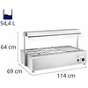 Dry bain marie šildytuvas be vandens, laisvai pastatomas 6 x GN 150mm 55L Royal Catering