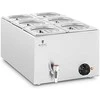 Royal Catering Bain-marie maisto šildytuvas šildymo bufetas 6 x GN 1/6 600 W