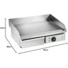 Royal Catering Elektrinis grilis aukštu kraštu, plotis 55 cm