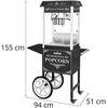 Royal Catering Profesionalus, efektyvus mobilus spragėsių aparatas ant vežimėlio 230V 1,6kW juodas