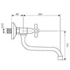 Stalo baterija Hydroland Rato sienelės chromas (B204)