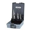 Grąžtas 3 pakopinių grąžtų rinkinys RUKO HSS Quick cut Ø4-30mm