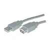 S-Conn helos USB 2.0 Verl. 3,0 m Buchse Typ A auf Stecker Typ A, 3 m, grau, lose
