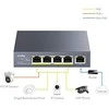 Šakotuvas Komutatorius - Cudy GS1005P Gigabit PoE 5 Prievadai Pilkas