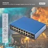 Šakotuvas Digitus Industrieller 16+2-Port L2 managed Gigabit Ethernet PoE, Switch