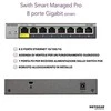 NETGEAR 8 prievadų Gigabit Ethernet Smart Managed Pro jungiklis