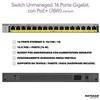 Šakotuvas Netgear GS116LP Ne-valdomas Gigabit Ethernet (10/100/1000) Juoda Maitinimas per Eternetą (PoE)
