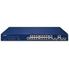 Šakotuvas Planet 16-Port 10/100/1000T 802.3at PoE + 4-Port Gigabit TP/SFP Combo valdomas jungiklis / 220W