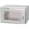LEXI-Net 19" sieninė spinta Basic 6U 520x450, stiklinės durelės, be nugarėlės, išlankstoma, pilka