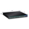 Šakotuvas TRENDnet komutatorius 52 prievadų Gbit/s Valdomas PoE+ 740W WebSmart 19"