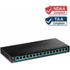 Šakotuvas TRENDnet 16 prievadų Gigabit PoE+ jungiklis (123 W)