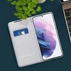 Dėklas NG996PJE Smart LED vaizdo dangtelis, skirtas Samsung Galaxy S21 Plus šviesiai pilkas (šviesiai pilkas)