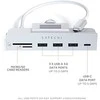 Adapteris HUB USB C Satechi for iMac M1 2021 24" and 27" Studio Ekranas 2022 ST-UCICHS sidabrinis