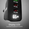 SBS 65W USB-A, 2xUSB-C, ekranas