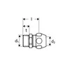 Jungtis Schell, tiesi 1/2'' x 3/8'', d 10mm, išorinis sriegis
