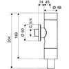 Schell DN20 WC nuleidimo mygtukas, chrom., PU1