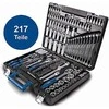 Rankinių įrankių rinkinys TB217, 1/2´´-3/8´´-1/4´´ 217 vnt., Scheppach