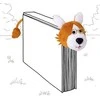 IF „Book-Tails Dog Corgi“ pliušinė žymė