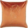 Beliani Lumarko 2 veliūrinės dekoratyvinės pagalvės 45 x 45 cm oranžinės spalvos CROCUS!