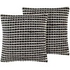 Beliani 2 dekoratyvinių pagalvių rinkinys 45 x 45 cm juoda ir balta YONCALI