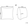 Beliani 2 dekoratyviniai pagalvės abstraktus modelis 45 x 45 cm mėlyna su aukso GARDENY