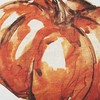 Beliani Lumarko 2 Veliūrinės dekoratyvinės pagalvės su moliūgo motyvu 45 x 45 cm smėlio spalvos su oranžine Curbita!