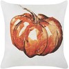 Beliani Lumarko 2 Veliūrinės dekoratyvinės pagalvės su moliūgo motyvu 45 x 45 cm smėlio spalvos su oranžine Curbita!