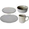 Excellent Houseware Rinkinys pietų servizas, dubuo, lėkštė, lėkštė, puodelis, 16 dalių