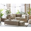 Lauko baldų komplektas Beliani Rattan Garden 3 asmenų rudos spalvos BELLUNO
