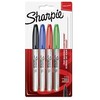 Markeriai Sharpie Fine 4 vnt (juodas, mėlynas, raudonas, žalias) - 1985858
