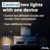 Shelly Plus 2PM 2x - 2 kanalų relė žaliuzių ir variklio valdymas su energijos matavimu Wifi Bluetooth