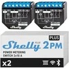 Shelly Plus 2PM 2x - 2 kanalų relė žaliuzių ir variklio valdymas su energijos matavimu Wifi Bluetooth
