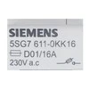 Siemens saugiklis, jungiantis 16A 1P D01 (5SG7611- 0KK16)