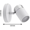 Sieninis šviestuvas Kinkiet Paulmann max Zyla IP44 1x10W GU10 balta / chromas 230V metalo PL66710
