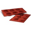 Silikoninė formelė keksiukams Silikomart Briochette Cannellata SF035, 6 x 110 ml