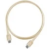 USB kabelis SilverStone USB-C - USB-C 1 m aukso (SST- CPU06G- 1000)