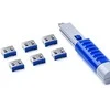 Šakotuvas Kabelių Priedas - SmartKeeper UL03PKDB 6 USB A-Port Blokatoriai su Užrakto Raktu Tamsiai Mėlyna