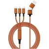Kabelis USB Smrter USB-A + USB-C - USB-C 1.2 m Oranžinė (SMRTER_HYDRA_ULT_OR)