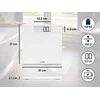 Leifheit Skaitmeninės Svarstyklės - Soehnle Style Sense Safe 100, 180kg Talpa, LCD Ekranas, Baltos