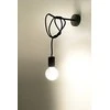 Sollux Lighting Sieninis šviestuvas EDISON juodas