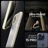 Dėklas Spigen Ultra Hybrid for iPhone 15 Pro Mute rusvai gelsvas