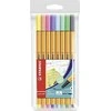 88 TAŠKAS APDAILOS PENTER RINKINYS 8 SPALVOS PASTELĖS STABILO 88/8-01