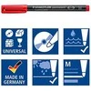 Staedtler Lumocolor 317 WP4 marker permanentny Juodas, Mėlyna, Žalias, Raudona 4 vnt.