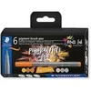 Staedtler STAEDTLER MultiInk Pigment Arts šepečių rašiklis 6er-Set grau&amp;Caram mažmeninė prekyba